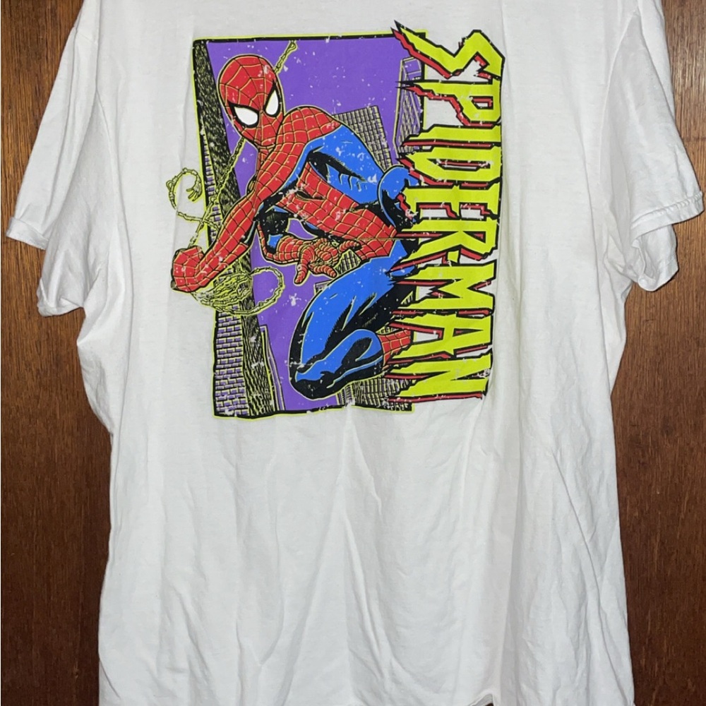 Marvel White and Red Spider-Man Short Sleeve Tee